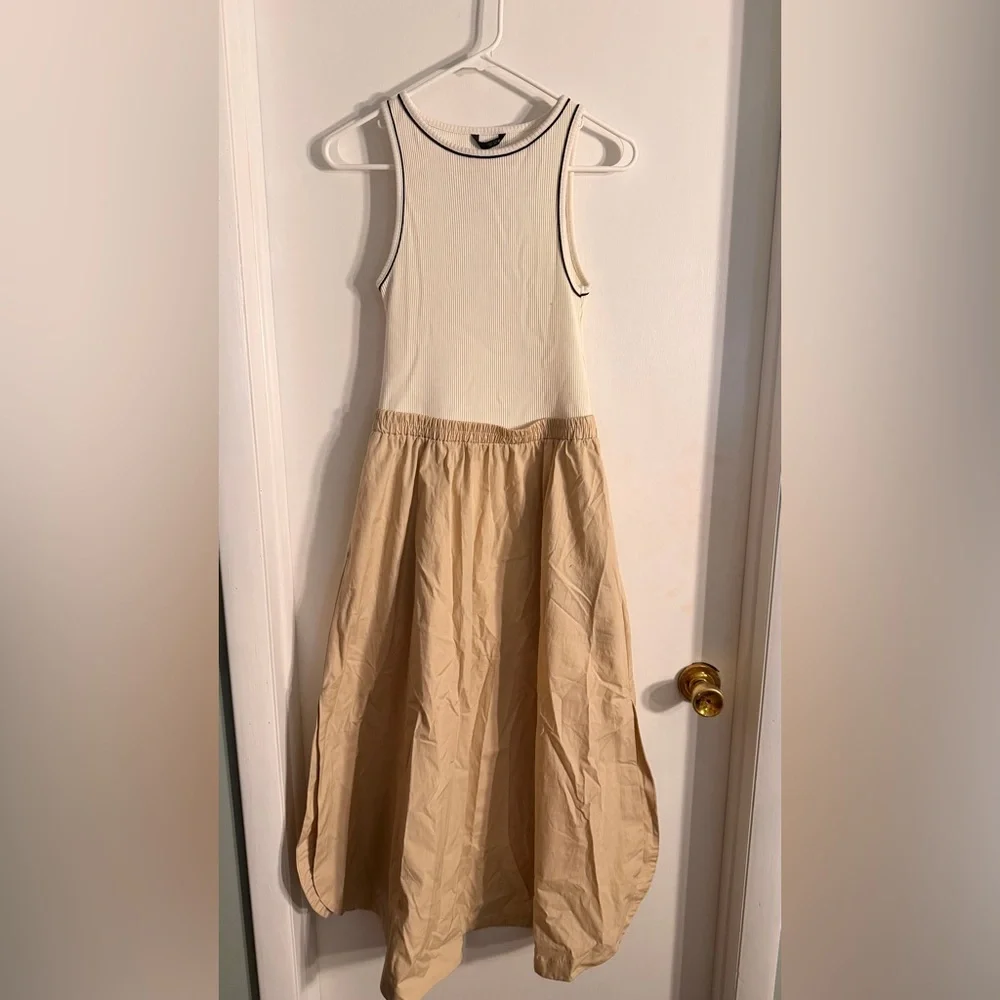 Zara Contrast midi dress NWT - Picture 2 of 5